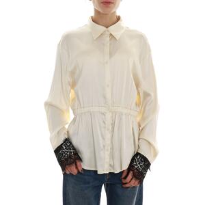 CAMICIA CON PIZZO PANNA